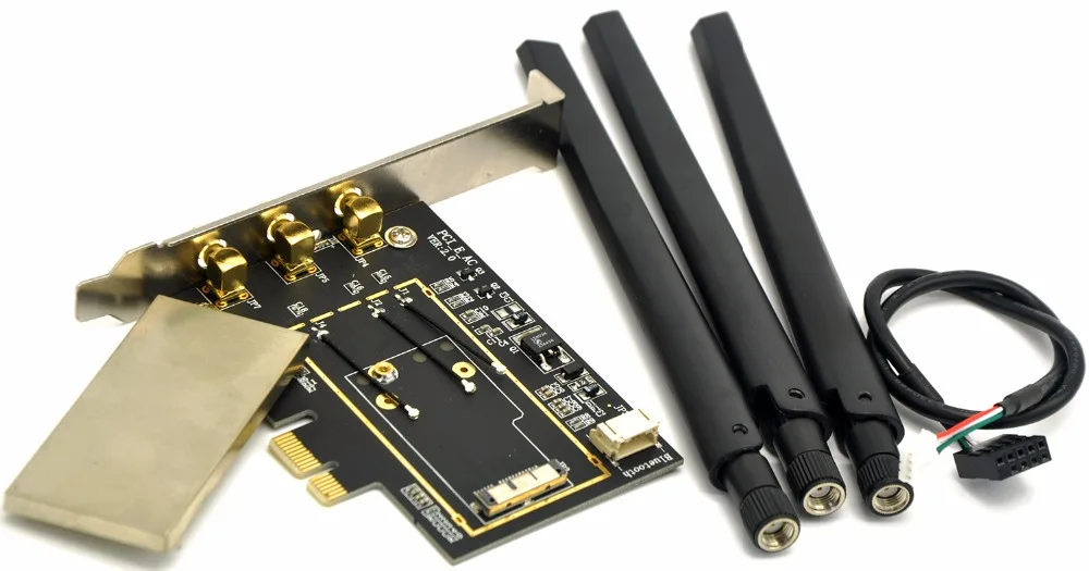 WTXUP для Broadcom BCM94360CSAX BCM943602CS BCM94331CSAX WLAN карты Настольный конвертер PCI-E адаптер+ антенна для Apple WiFi карты