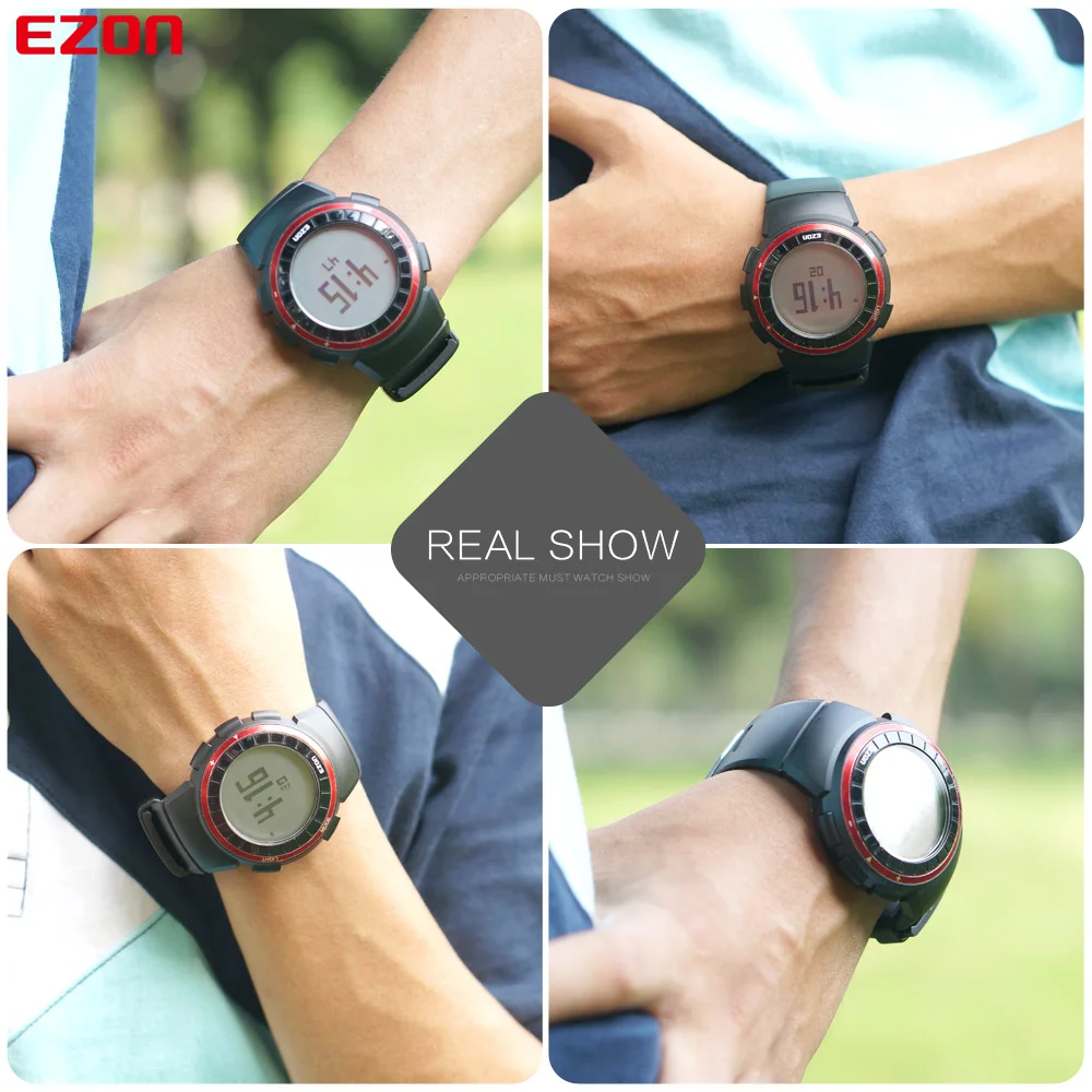 EZON T029 Фитнес шагомер часы для мужчин и женщин спортивные цифровые электронные