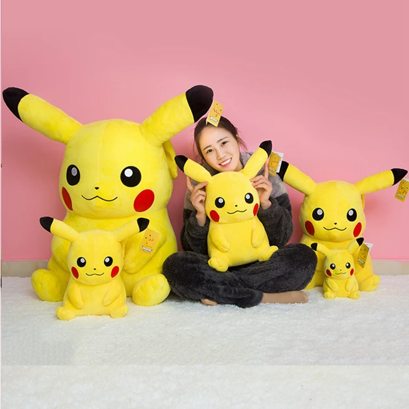 Плюшевые игрушки Pikachu 1 шт. 20 70 см милые мягкие в виде животных популярные для