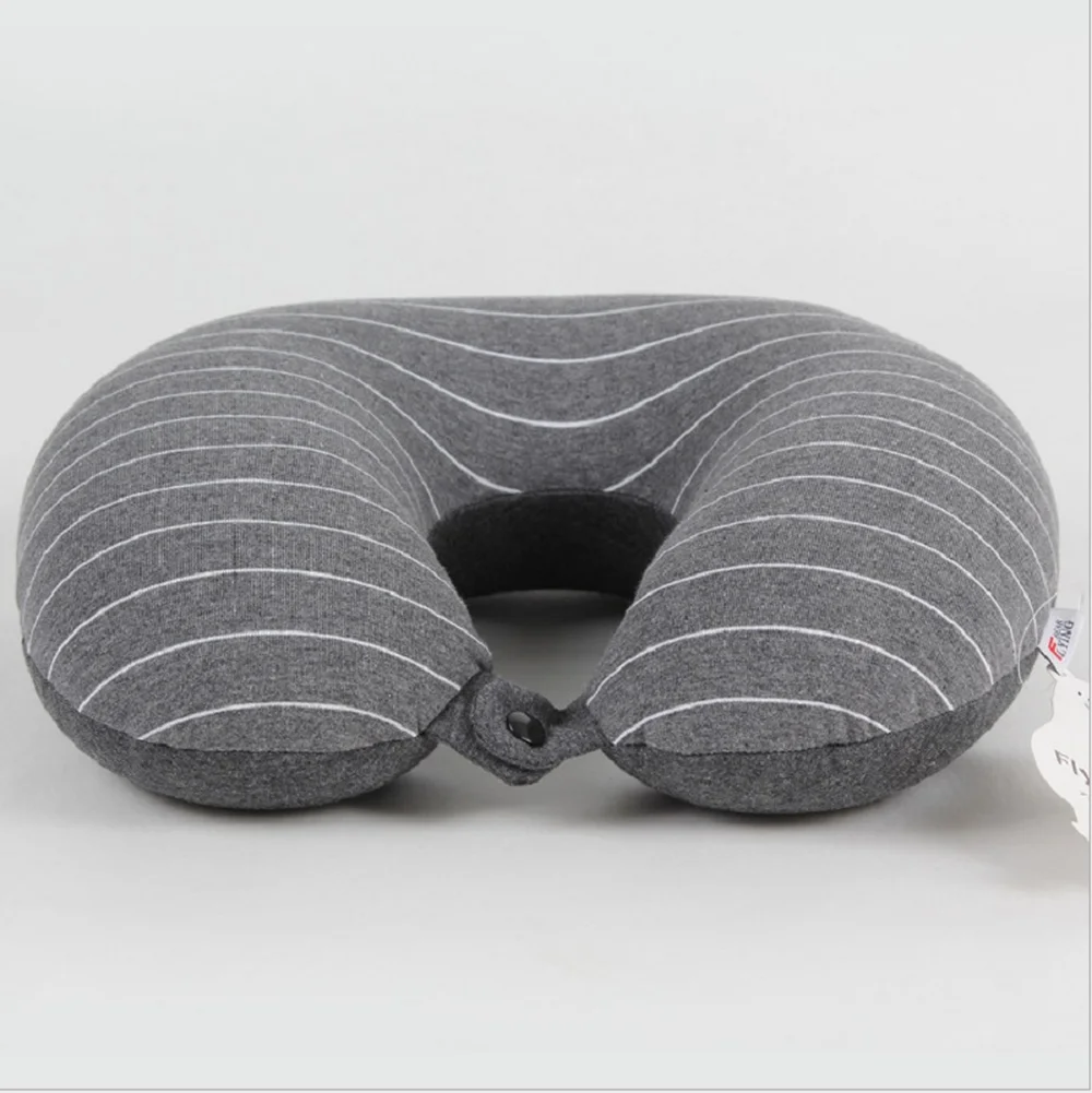 All Cotton Striped Jersey U pillow foam neck leisure travel | Дом и сад