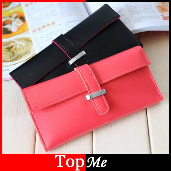 8 ярких цветов новые женские кошельки из мягкой искусственной кожи Дамский клатч