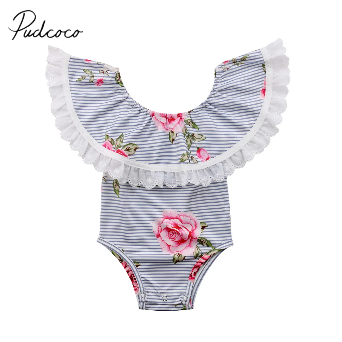 2018 Новый брендовый Летний комбинезон для маленьких девочек 0-24 месяцев кружевной