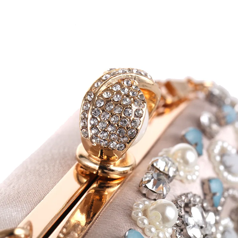 Роскошный кошелёк Для женщин Вечерние сумки белым жемчужным бисером Свадебные