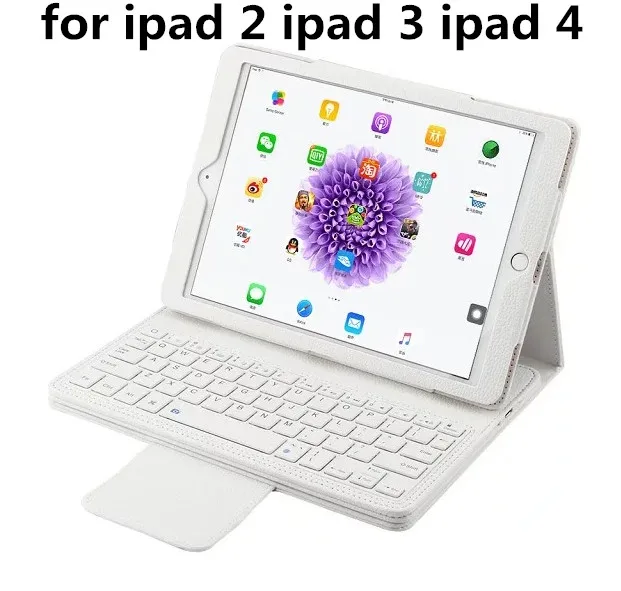 white-F-lan ya-234 Чехол для ipad 2 3 4 ZAIWJ магнитно Съемный Bluetooth портфель клавиатура+ защитный чехол из искусственной кожи, для ipad 4/3/2 чехол - Цвет: white-F-lan ya-234