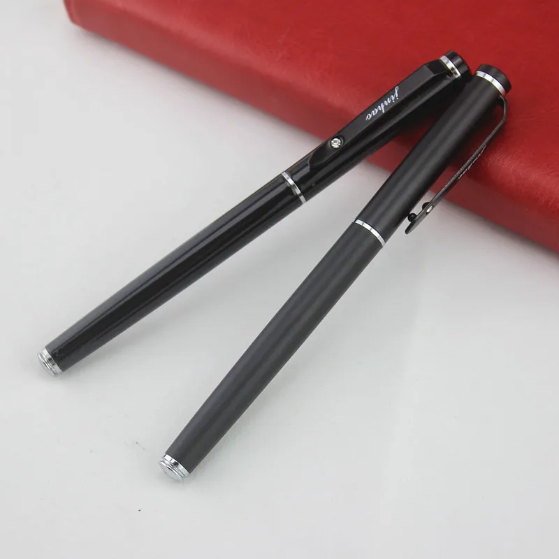 Jinhao 101 металлическая перьевая ручка Iraurita матовый черный офисный наконечник 0 38 мм