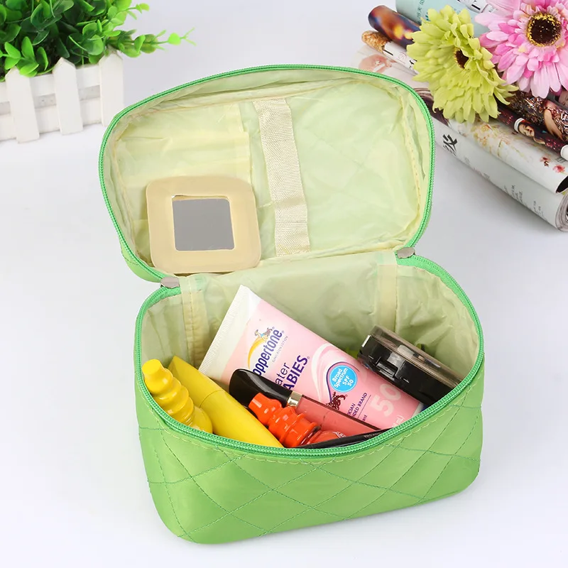 Новинка 2019 нейлоновые косметички с алмазной решеткой женские маленькие сумки