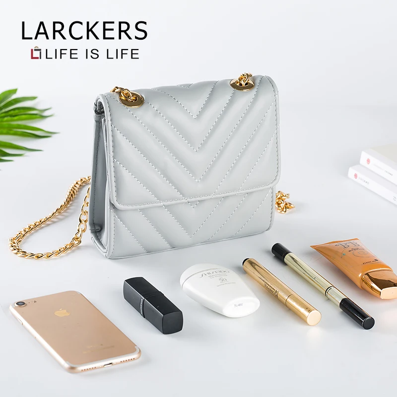 Женская сумка через плечо в полоску с золотистой цепочкой | Багаж и сумки