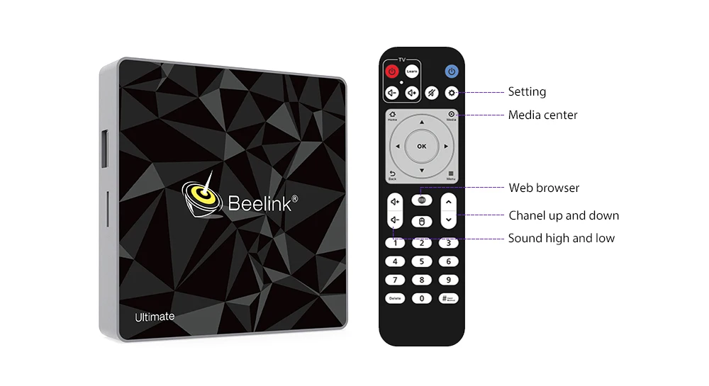 Beelink GT1 Ultimate TV Box 3G 32G Amlogic S912 Восьмиядерный процессор DDR4 2,4G+ 5,8G двойной WiFi Android 7,1 телеприставка медиаплеер