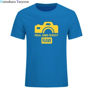 Футболка мужская хлопковая с коротким рукавом, стильная забавная рубашка фотографа, топ с сырьем, одежда на лето