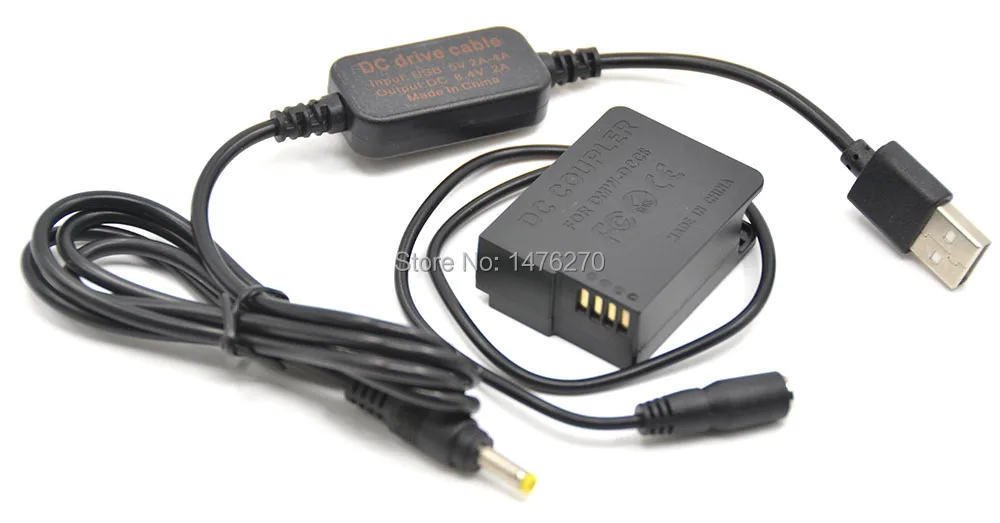 Полный декодированный DMW BLC12 муляж батареи DCC8 DC муфта+ power bank usb кабель для Lumix GX8 FZ2500 FZ1000 FZ300 FZ200 G80 G81 G85