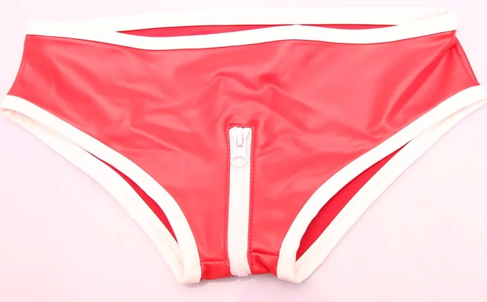Очаровательные модные пикантные трусики с U образной застежкой на молнии из