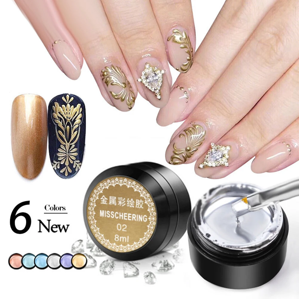 LED UV Soak Off Metal Painting Drawing Gel Long Lasting Varnish Primer Lacquer New product | Красота и здоровье