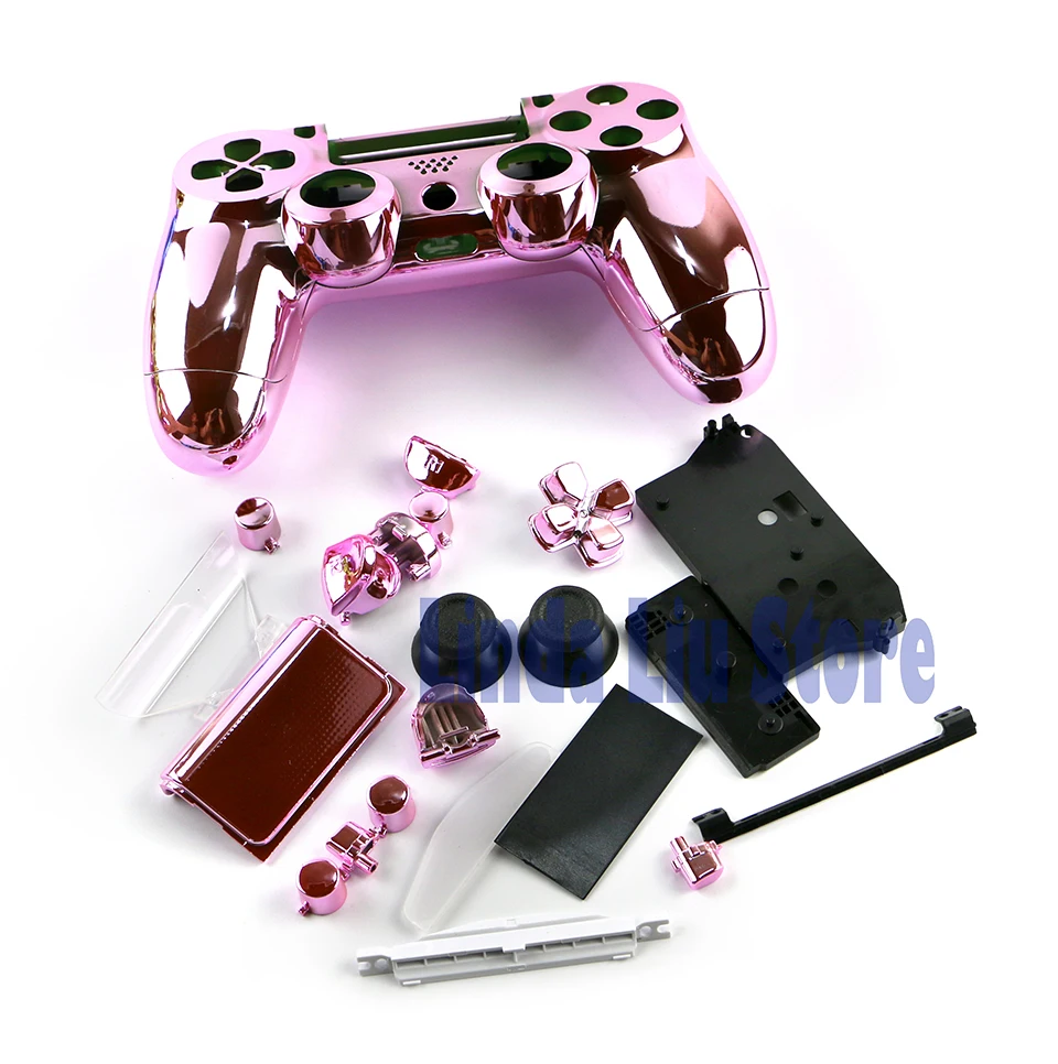 ChengChengDianWan хром обшивка корпуса Оболочка Чехол для PS4 контроллер с полными