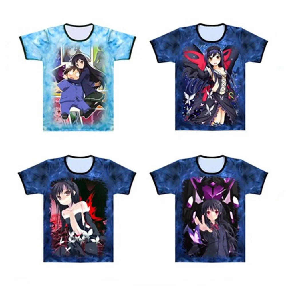 Рубашка с японским аниме футболки Accel World костюм для косплея Kuroyukihime Kuroyuki Hime в