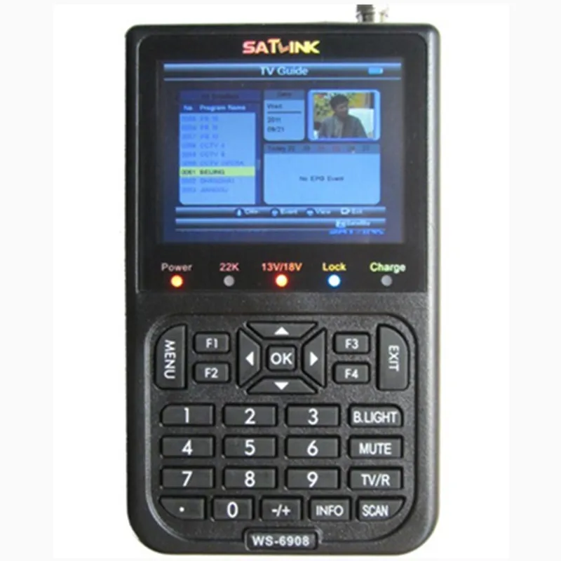 Оригинал Satlink WS 6908 3.5 дюйма ЖК дисплей DVB S FTA цифровой спутниковый сигнал искатель