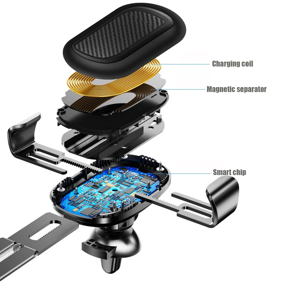 

Car Qi Wireless Charger For iPhone XS Max X 8 10w Fast Wirless Charging Wireless Car Charger For Samsung S10 Xiaomi Mi 9