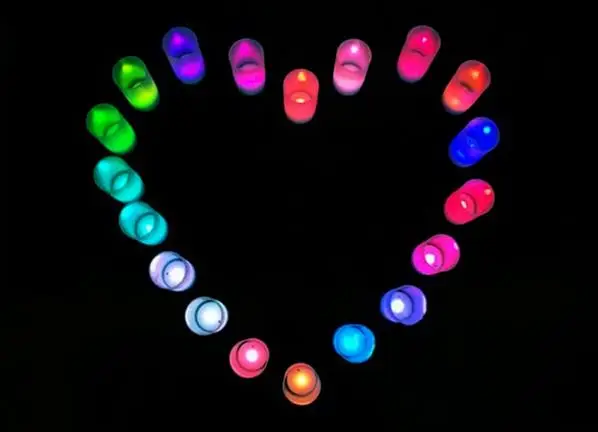 10 шт./лот цветные светодиодные свечи с голосовым датчиком ночник подарок на день