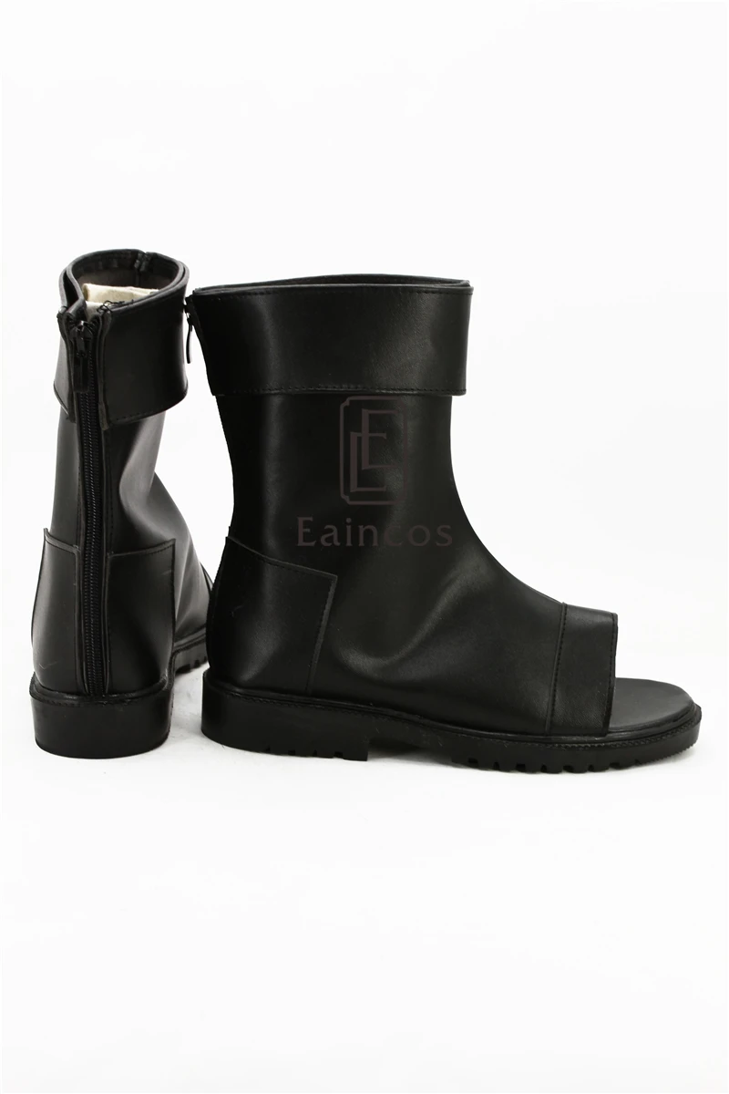 

Anime Naruto Orochimaru Cosplay Party Shoes Black Peep Toe Boots Custom-made
