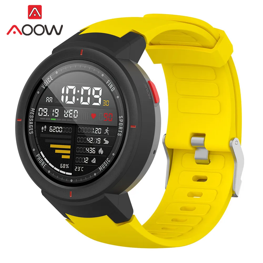 Мягкий силиконовый ремешок для часов Amazfit Verge Xiaomi Huami 3, спортивный сменный ремешок для браслета и поликарбоната, защитный чехол A1801