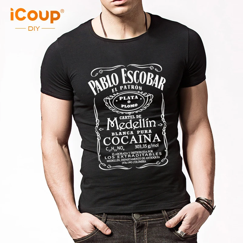 2018 icoup spring clothing brand Pablo Escobar sleeves casual mesh six colors men's o-neck Cotton T shirt | Мужская одежда