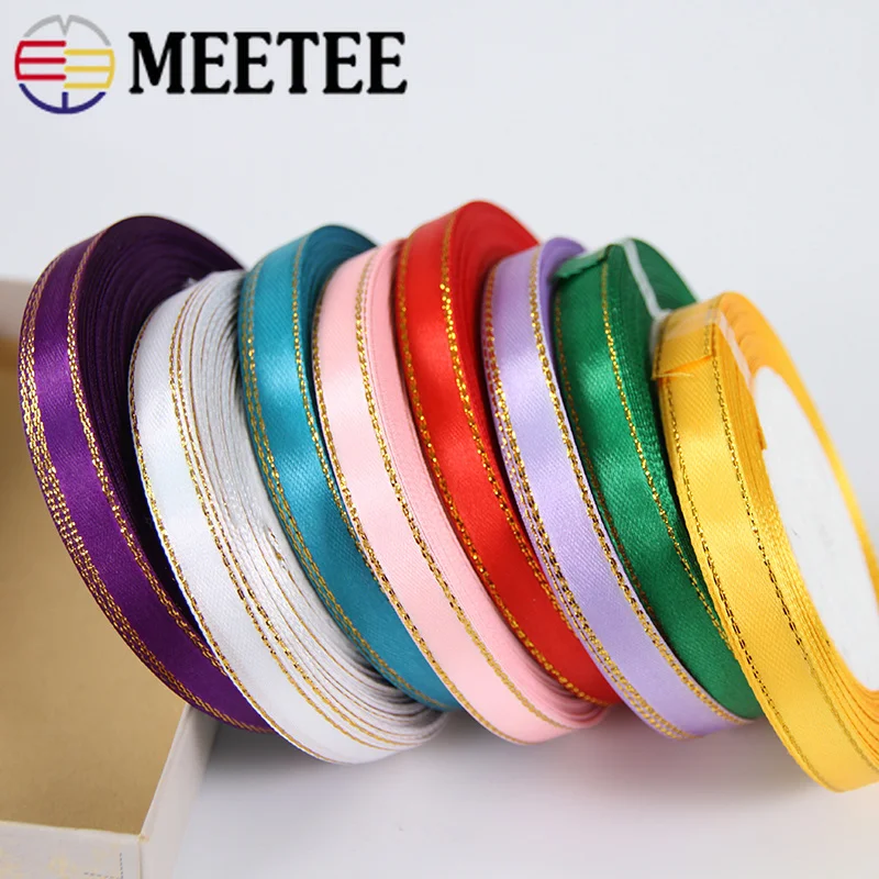 Meetee 5 шт. 1 см (3/8 &quot) 22 м Рождественская лента для Хэллоуина двойная Пномпень