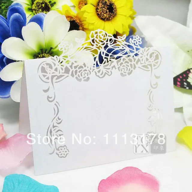 

wedding table card seat card Decorations Party place card name card hollow personalized 47pc001