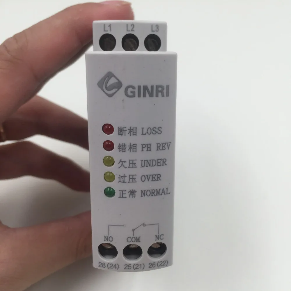 Защита от перенапряжения и пониженного напряжения/трехфазное реле питания