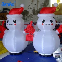 X091 New 15mH 5 Inflatable Colorful SnowMan Xmas Shop Decoration woth Vaired Light for christmas decoration