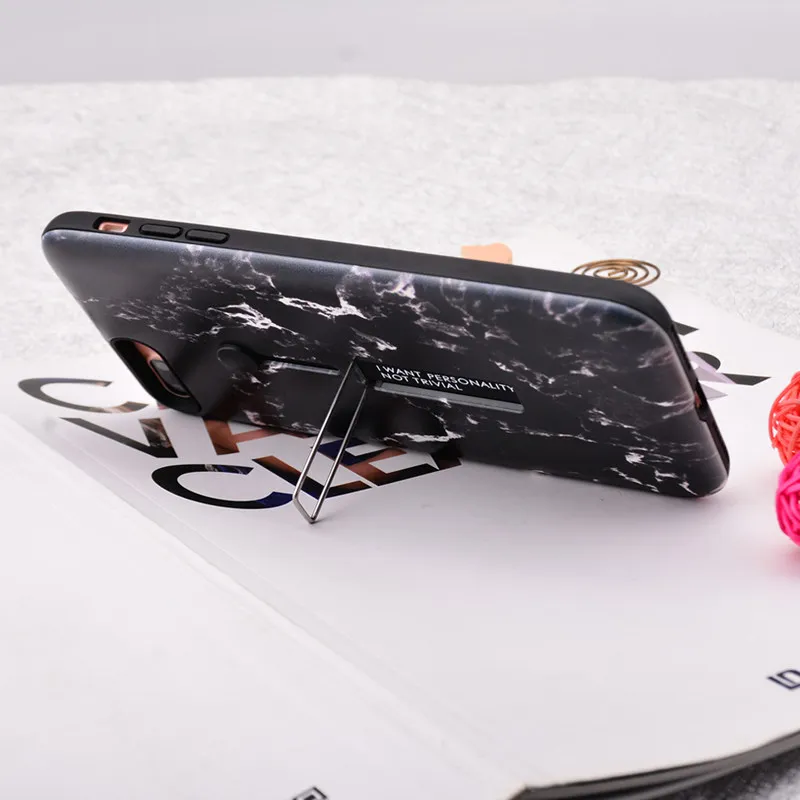 Fashion Marble Silicon Case For Redmi Note 8 7 6 5 Pro 5A 6A Plus S2 Mi A1 A2 Lite POCO F1 Hide Stand Holder Cover |