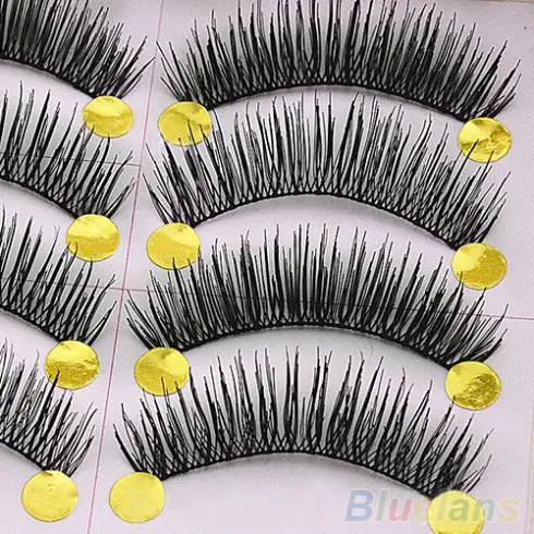 10 пар ручной работы длинные толстые накладные ресницы для макияжа инструменты