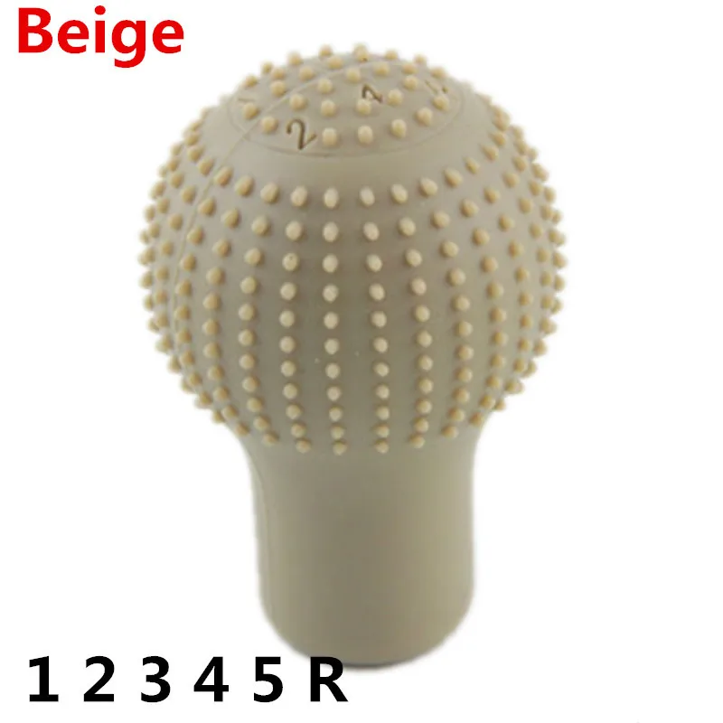 Beige 5 Speed Универсальная ручная ручка переключения рулевого механизма автомобиля воротники защитный чехол Чехол Противоскользящий мягкий силиконовый Автомобильный Ручной тормоз ручка ручной тормоз крышка - Название цвета: Beige 5 Speed