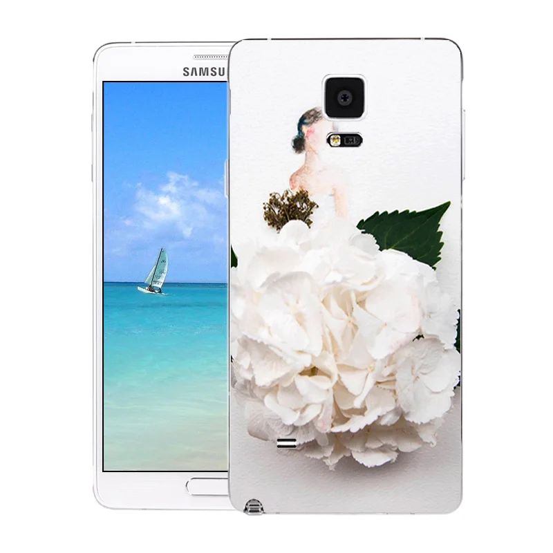 Чехол для Samsung Note 4 силиконовая задняя крышка чехол телефона Galaxy note4 с принтом на