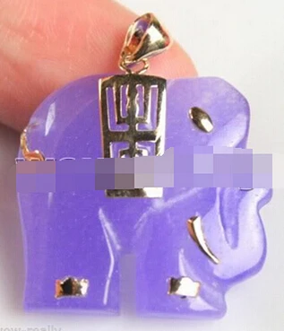 ZCD 322 + Симпатичный Лавандовый женский слон ожерелье подвеска 2 шт|lavender women|pendant