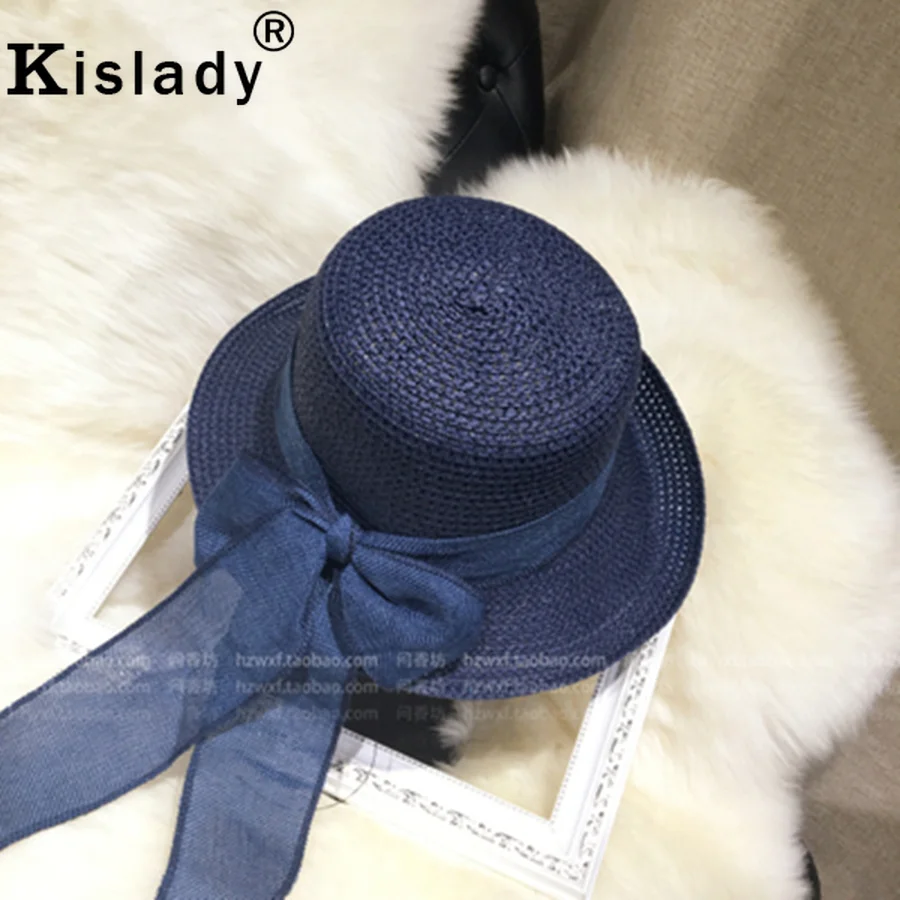 Kislady элегантные модные женские летние кепки с бантом и лентой повседневные Daxie Wild