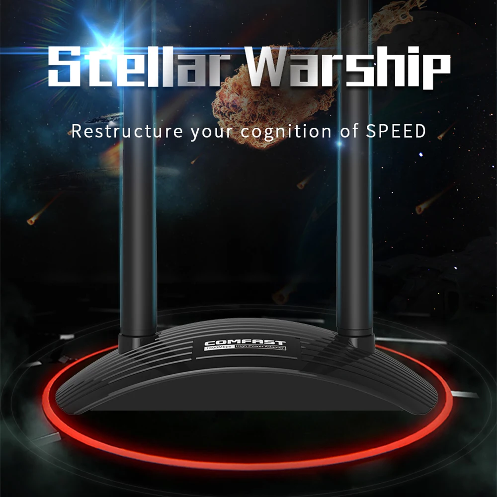 Comfast 1300 Мбит/с гигабит USB3.0 беспроводная сеть Wifi карта Двухдиапазонная 6dbi антенна