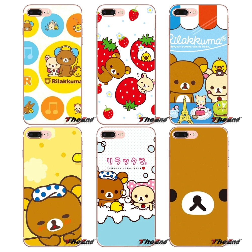 Rilakkuma Тедди Relax Медведь мягкий чехол TPU для huawei G7 G8 P7 P8 P9 Lite Honor 4C 5X 5C 6X коврики 7 8 9 Y3 Y5