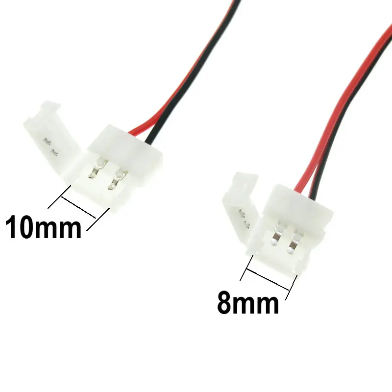 Разъем постоянного тока на 2 контакта 8 мм/10 мм для одноцветной светодиодной