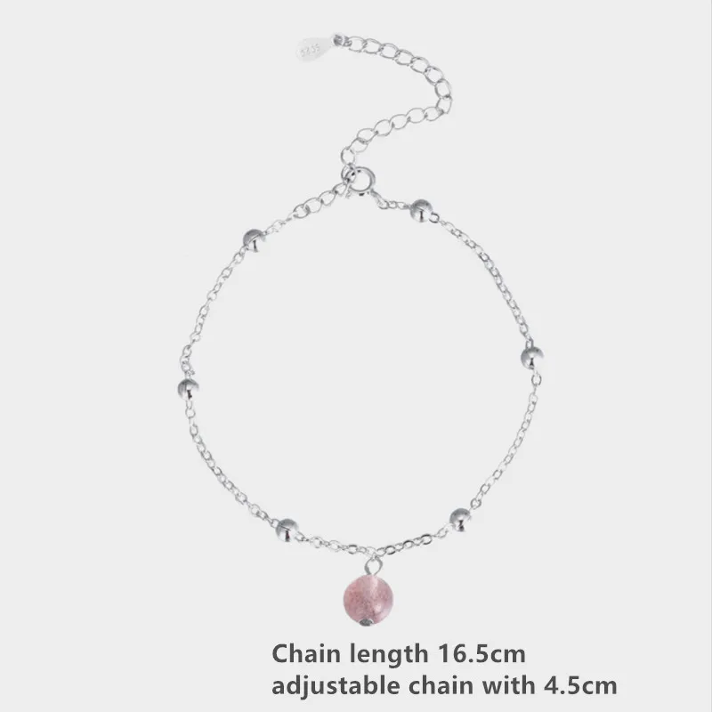 

Real. Jewelry Pink Crystal Chain Bracelet Adjustable Charm - For Girls Woman