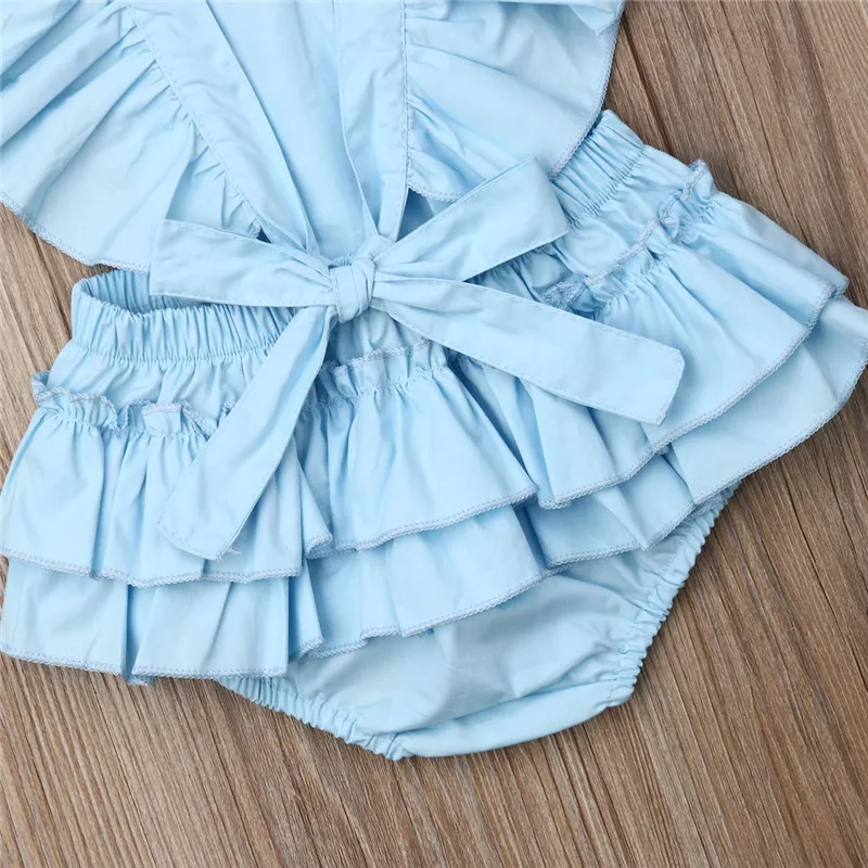 

Newborn Baby Girls Clothes Floral Bodysuit Jumpsuit Playsuit Sleeveless Ruffles Backless Bowknot Bodysuit Summer Outfits 0-24M