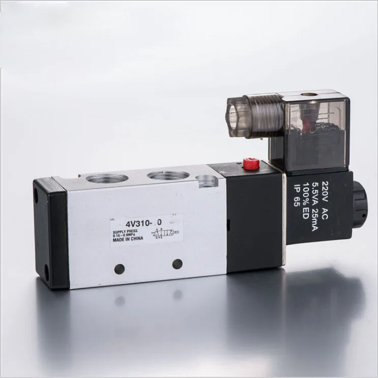 

4V310-08 Pneumatic Solenoid Valve 1/4'' 5/2 Way Valve AC 220V DC12V,DC24V,AC24V,AC110V