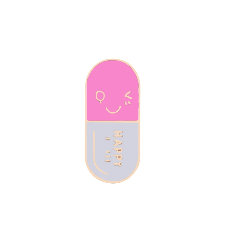 Pill Винтажная драма для женщин розовый фонограф таблетки эмалированные булавки девушки губы губная помада мультфильм игра куртка с брошью нагрудные кнопки значок ювелирные изделия - Окраска металла: Pill