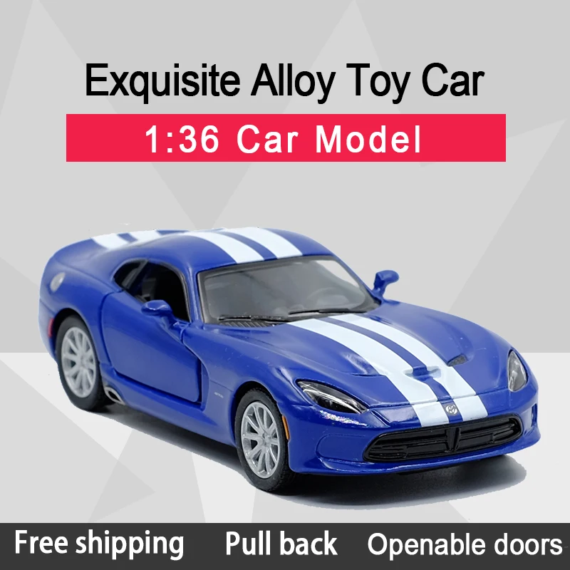 Модель спортивного автомобиля Kinsmart 1: 9 2013 SRT Viper GTS литая модель из сплава игрушка с