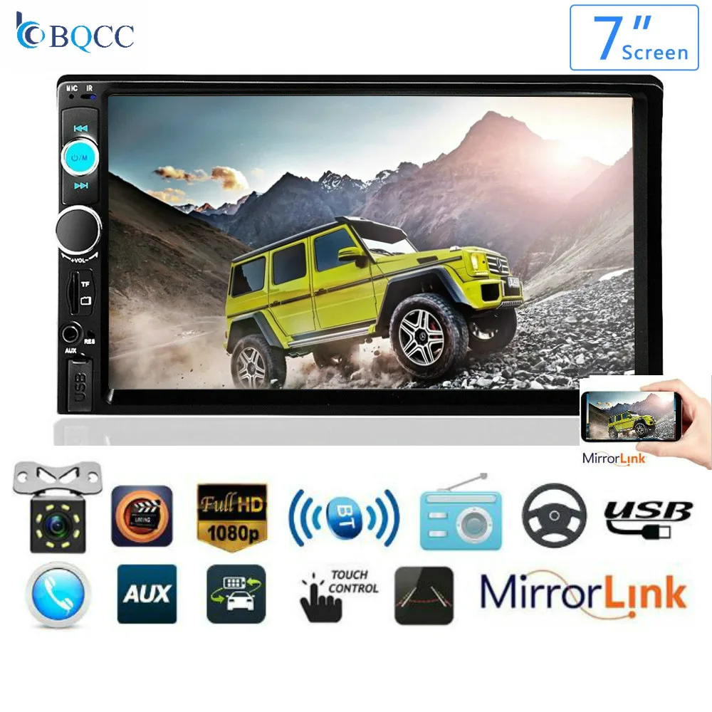 Авторадио 2 Din 7 дюймов Автомобильный Радио Bluetooth Авто стерео Мультимедийный плеер
