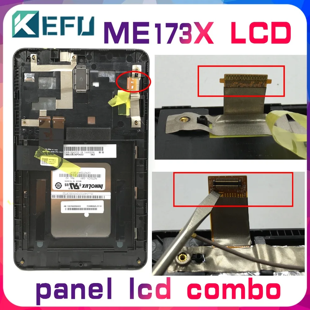 ЖК-дисплей KEFU для Asus MemoPad HD7 ME173 ME173X K00B LD070WX4-SM01 сенсорный экран с цифровым