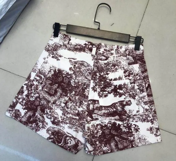 Женские хлопковые шорты с принтом леса повседневные джинсовые животных весна