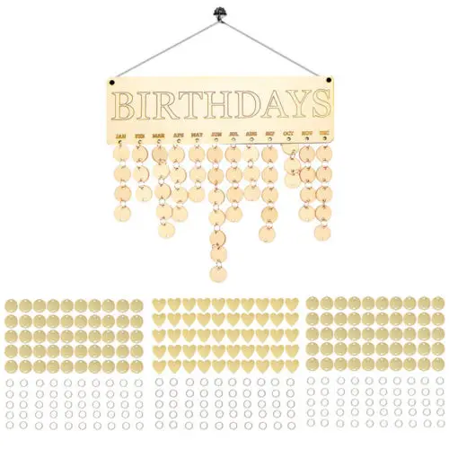 Необработанные деревянные диски монеты круги с отверстиями сделай сам день