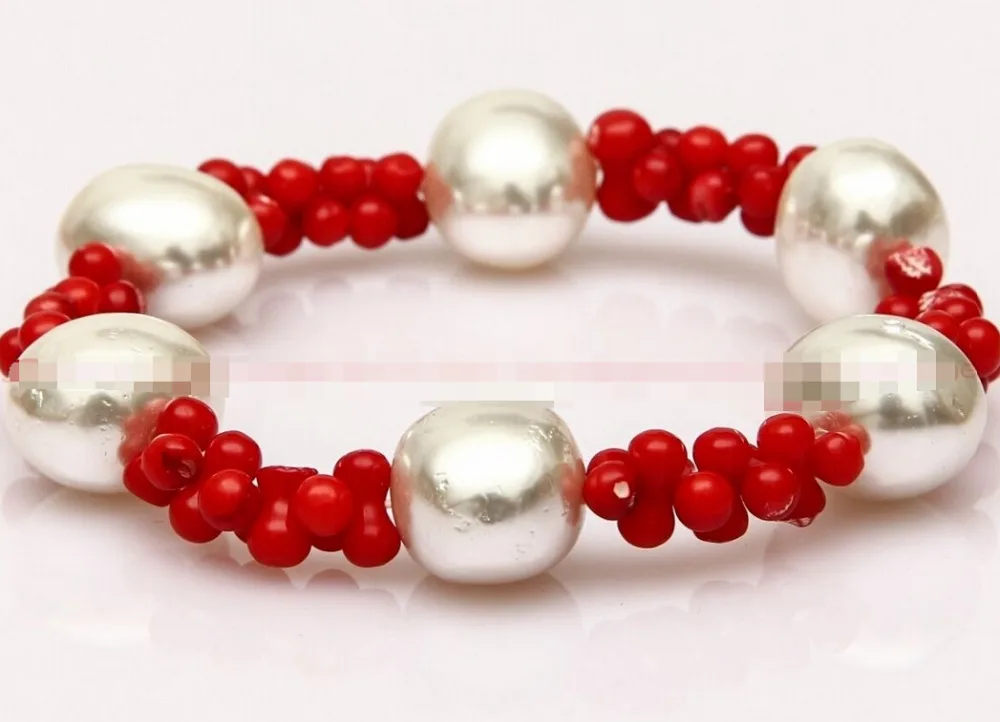 Shitou 00930 модный натуральный красный коралловый перламутровый растягивающийся