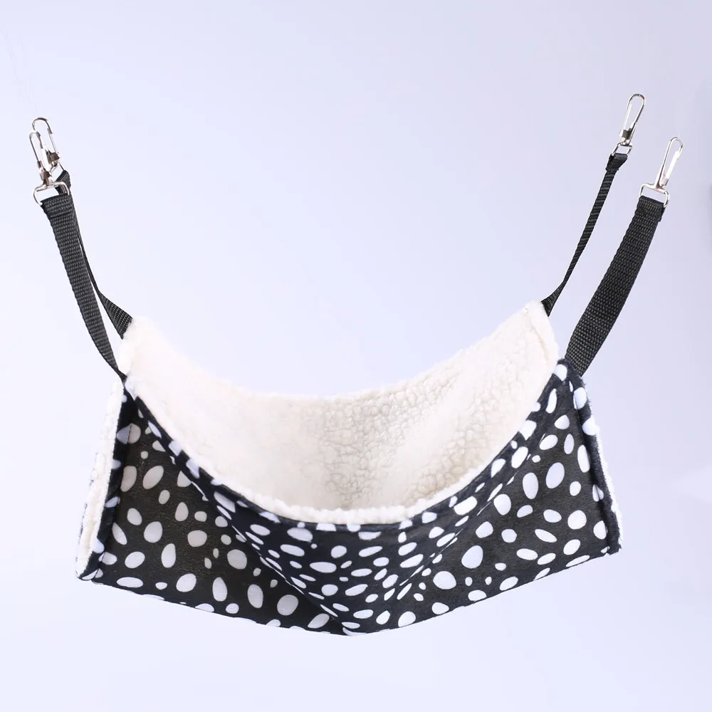 

Pet Cat Hammock Large Leopard Single-sided Granular Fleece Hammock Can Be Hung on Animal Cage