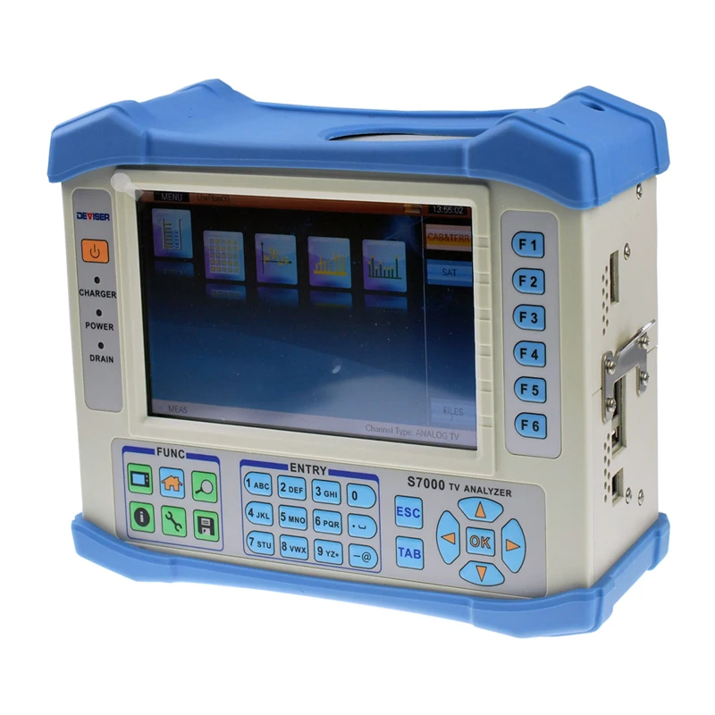 Все в одном ТВ анализатор VOIP GPS S7000 DVB C/S/S2/T/T|Оптоволоконное оборудование| |