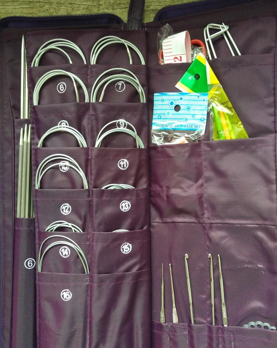 Набор вязаных двойных заостренных крючков из 5 вязальных игла инструмент для